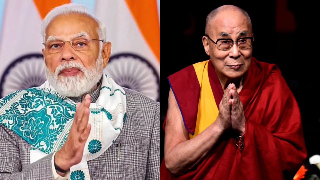 PM Modi (L). Credit: PTI Photo; Dalai Lama (R). Credit: Reuters Photo