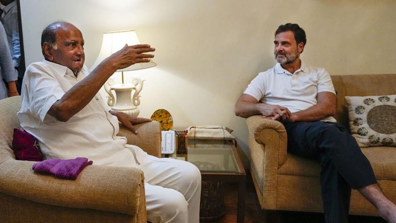 Sharad Pawar (L) and Rahul Gandhi (R). Credit: PTI Photo