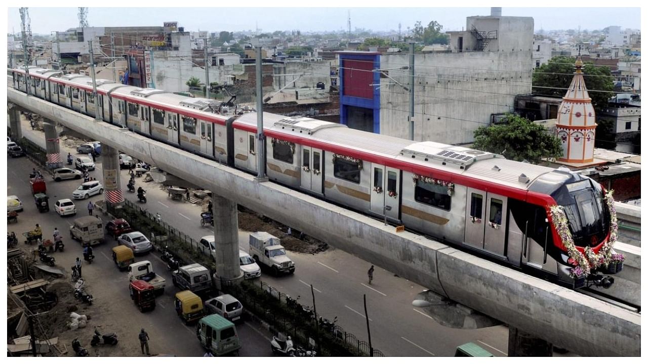 Lucknow Metro. Credit: PTI Photo