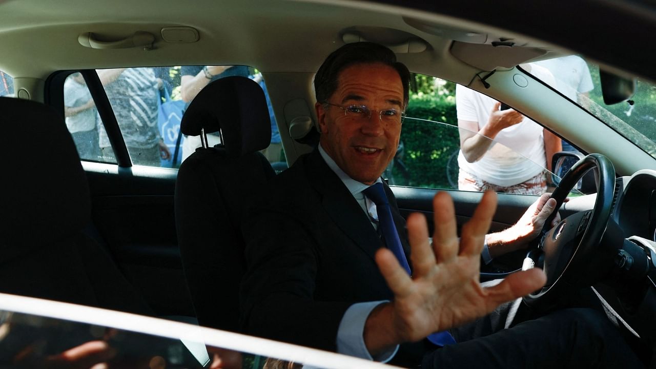 Dutch Prime Minister Mark Rutte leaves the Huis ten Bosch Palace after his government collapsed, in The Hague, Netherlands, July 8, 2023. Credit: Reuters Photo