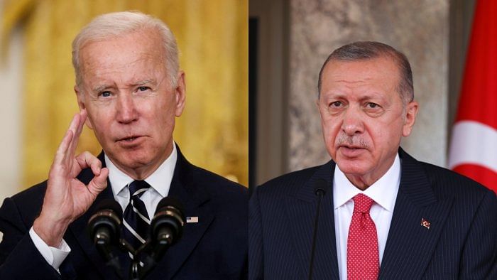 US President Joe Biden and Turkey President Recep Tayyip Erdogan. Credit: Reuters Photo