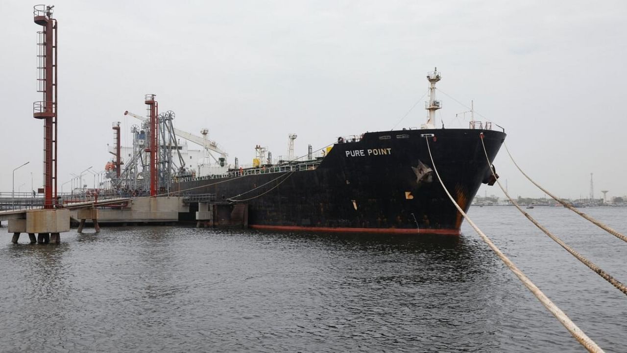 A cargo ship carrying Russian oil. Credit: Reuters Photo