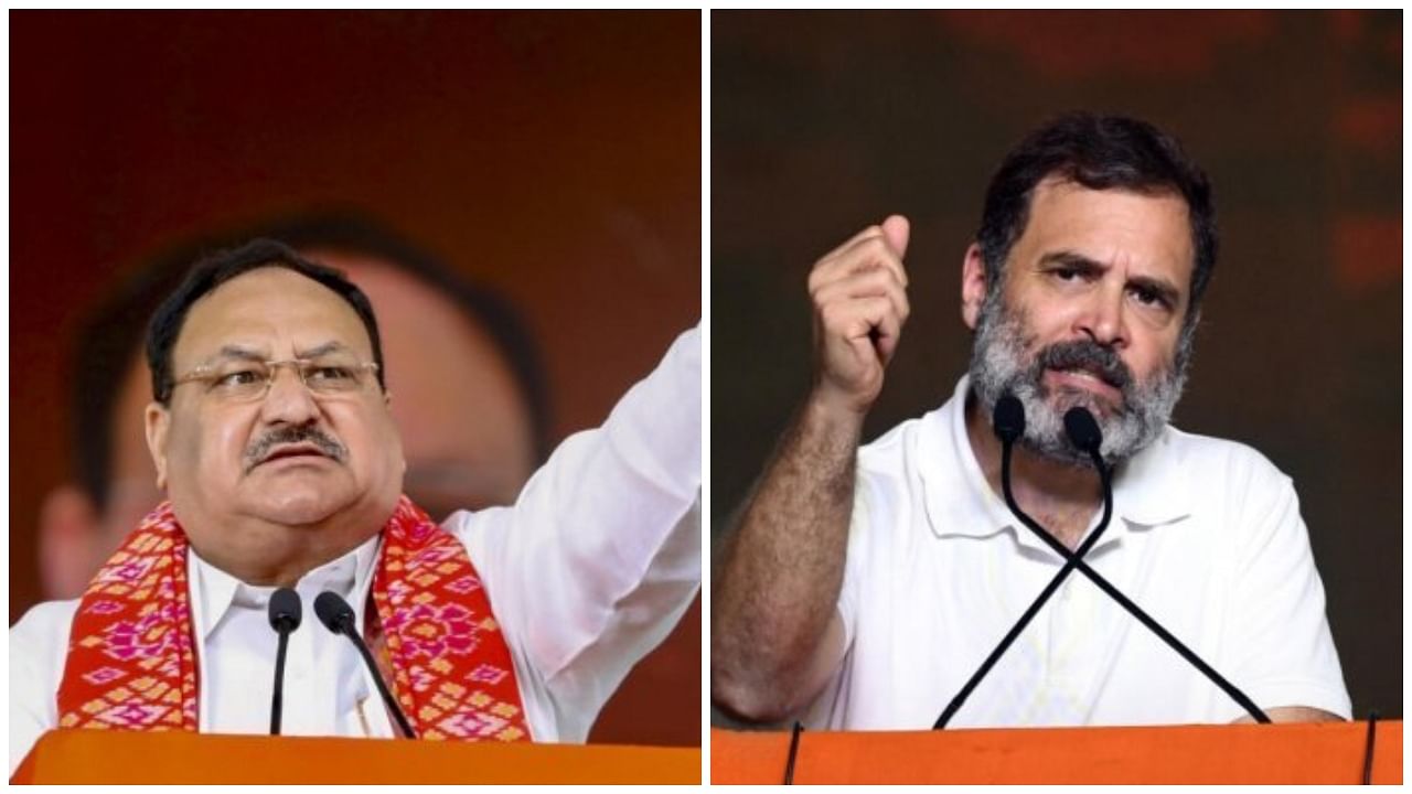 Nadda accused Gandhi and other Congress leaders of spewing hate against Prime Minister Narendra Modi. Credit: PTI Photo