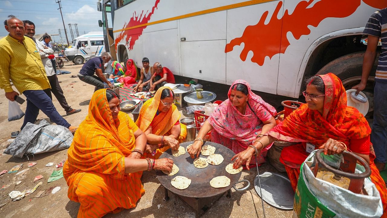 Amarnath Yatra pilgrims in Jammu. Credit: PTI Photo