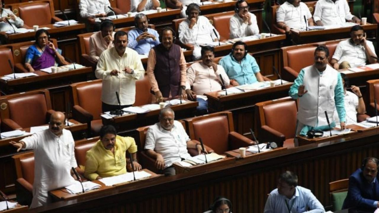 Speaker U T Khader adjourned the session for close to an hour and upon reconvening, the minister assured to look into the matter. Credit: DH Photo