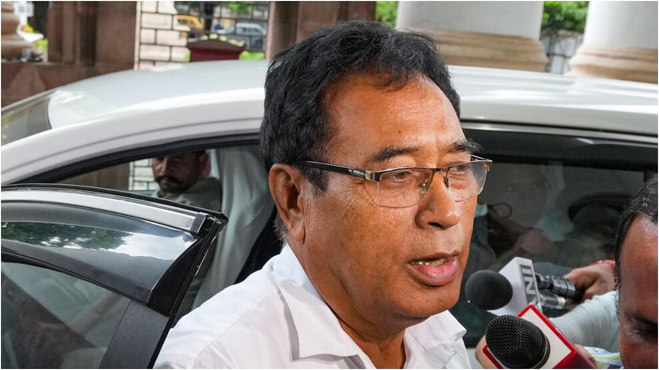 BJP candidate Ananta Barman Maharaj arrives at West Bengal Legislative Assembly in Kolkata, Wednesday, July 12, 2023. Credit: PTI Photo