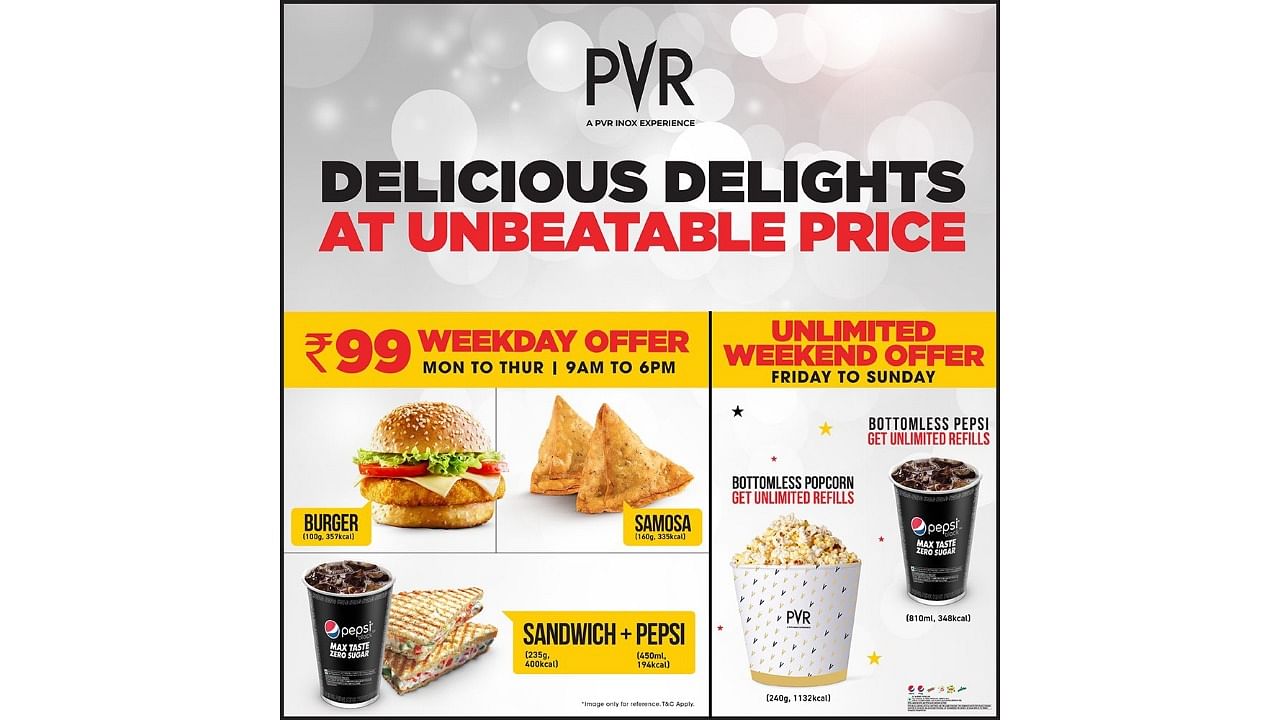 Earlier this week, the government also reduced goods and services tax (GST) rates, and lowered the service tax on F&B at the theatres. Credit: Twitter/@_PVRCinemas