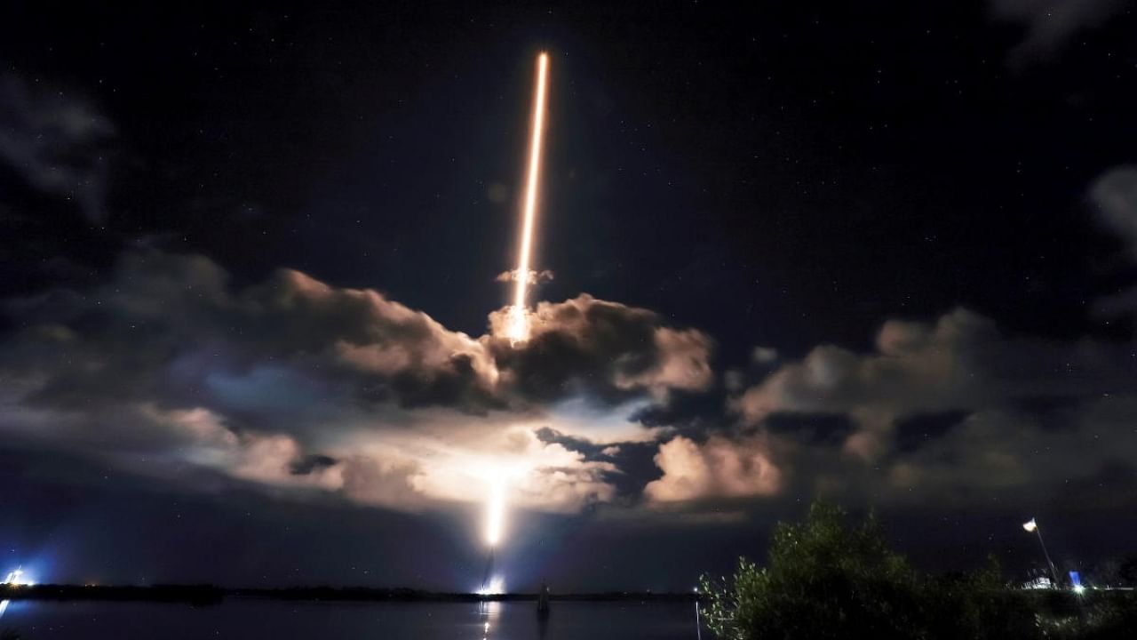 NASA's Lucy spacecraft, atop a United Launch Alliance Atlas 5 rocket, launches from Cape Canaveral Space Force Station. Credit: Reuters Photo