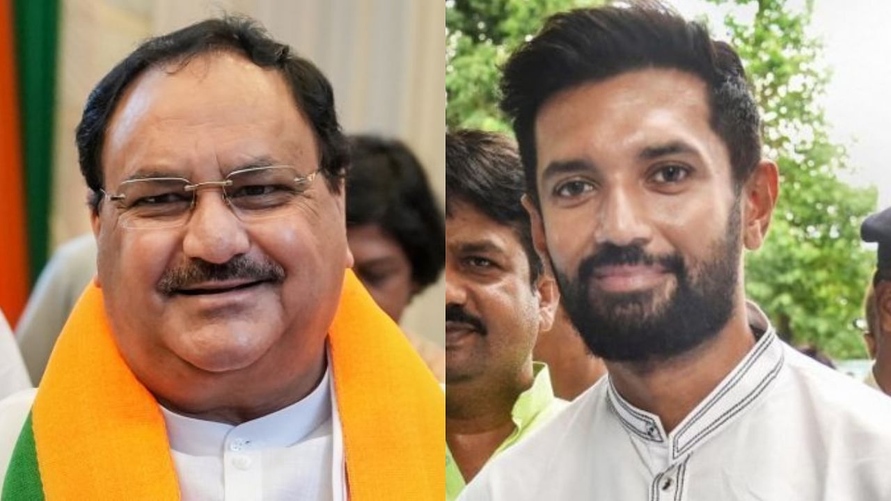 J P Nadda and Chirag Paswan. Credit: PTI File Photos