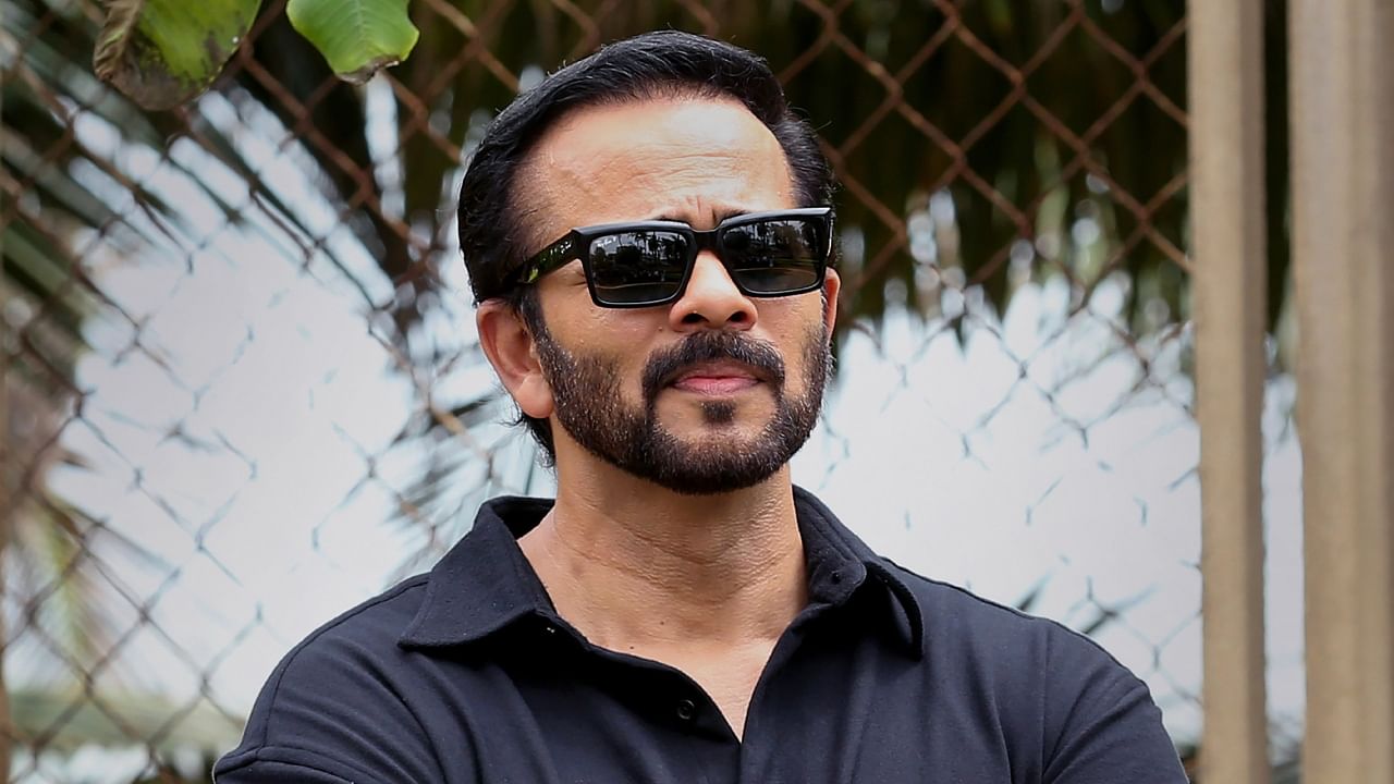 Film director Rohit Shetty poses for photos during a promotional event for the 13th season of 'Khatron Ke Khiladi' television show, in Mumbai, Thursday, July 13, 2023. Credit: PTI Photo