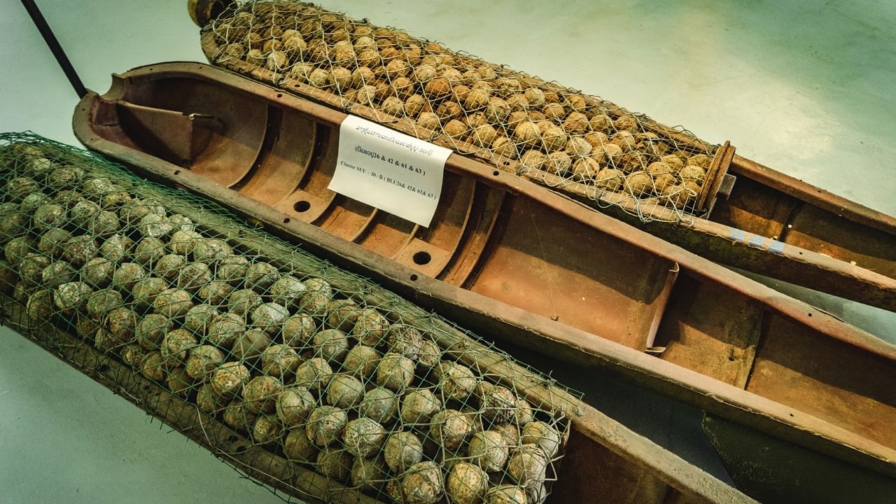 The inside of a cluster bomb. Credit: iStock Photo