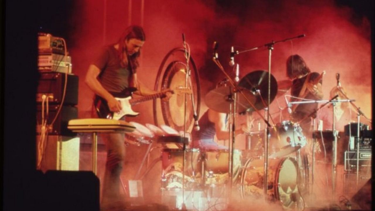Pink Floyd performing on their early 1973 US tour, shortly before the release of ‘The Dark Side of the Moon’. Credit: Special Arrangement 