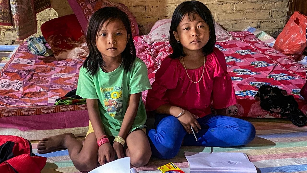 Displaced people from the hills of Manipur in make-shift relief camps at Akampat, near Imphal. Credit: PTI Photo