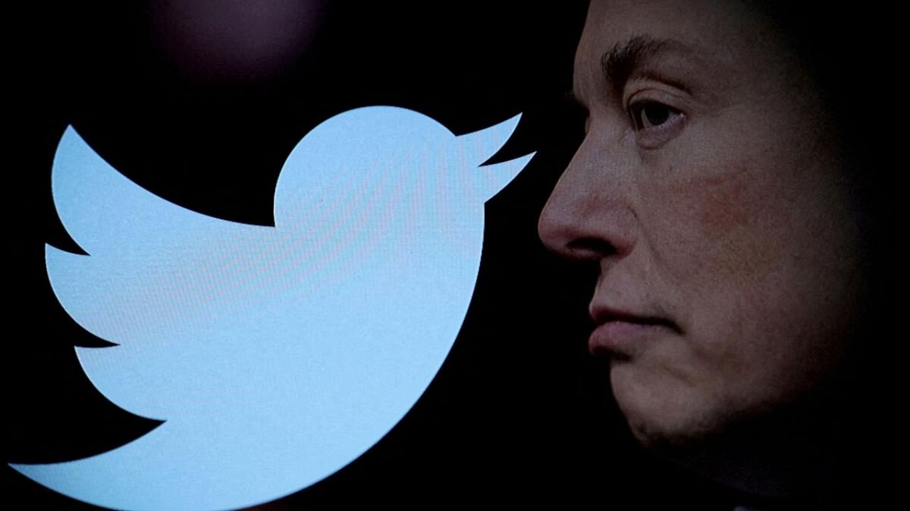 Illustration shows Elon Musk photo and Twitter logo. Credit: Reuters File Photo