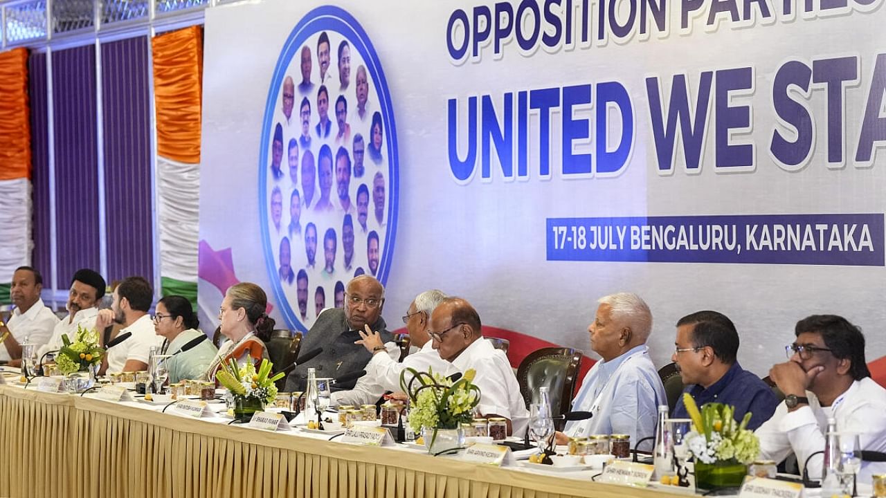 Opposition parties' meet in Bengaluru. Credit: PTI Photo