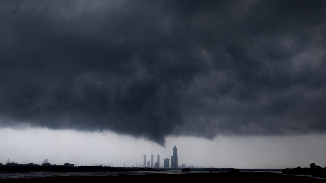 Storm clouds over the river Yamuna, in Delhi. Credit: Reuters Photo