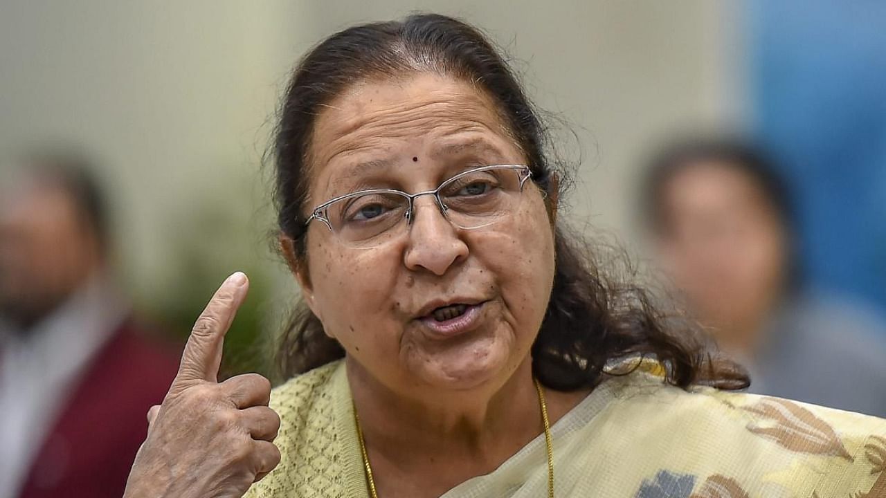 BJP leader and former Lok Sabha speaker Sumitra Mahajan. Credit: PTI File Photo