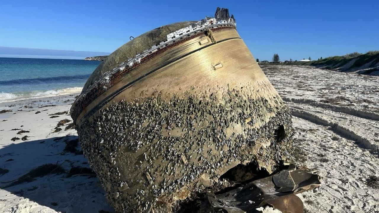 A dome-shaped mysterious object on a remote Australian beach. Credit: PTI Photo