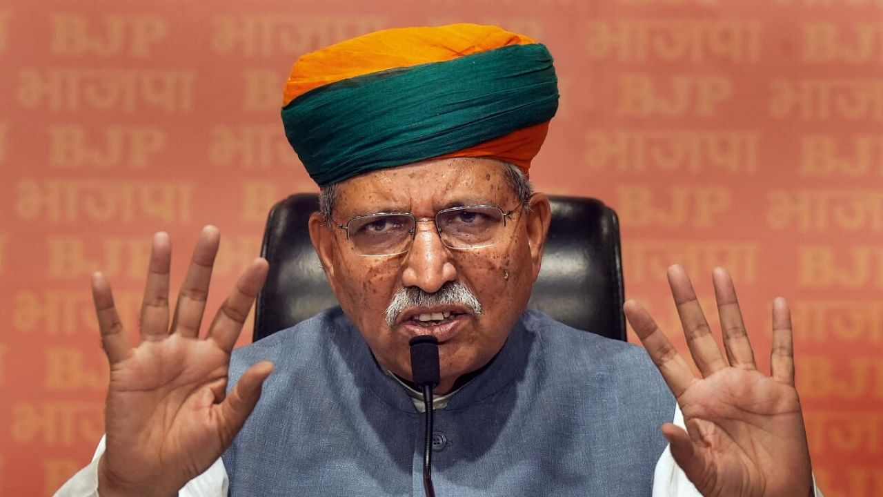 Union Law Minister and BJP leader Arjun Ram Meghwal. Credit: PTI Photo