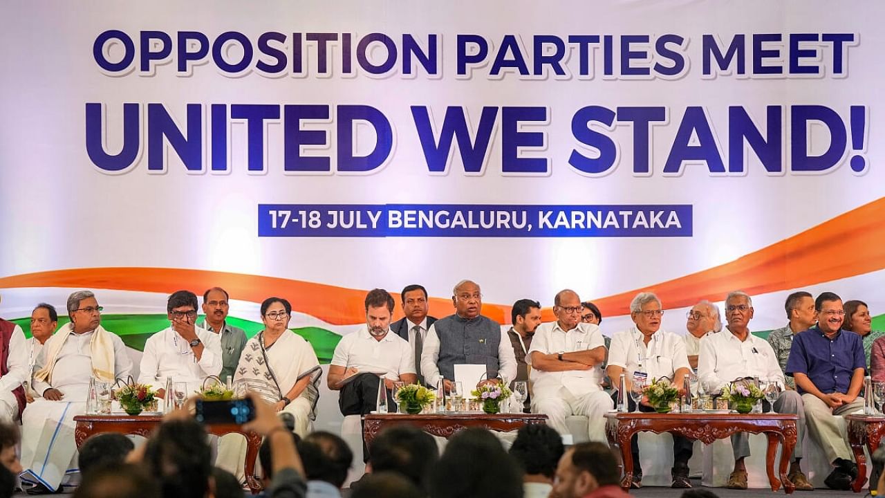 Opposition parties' meet in Bengaluru. Credit: PTI Photo