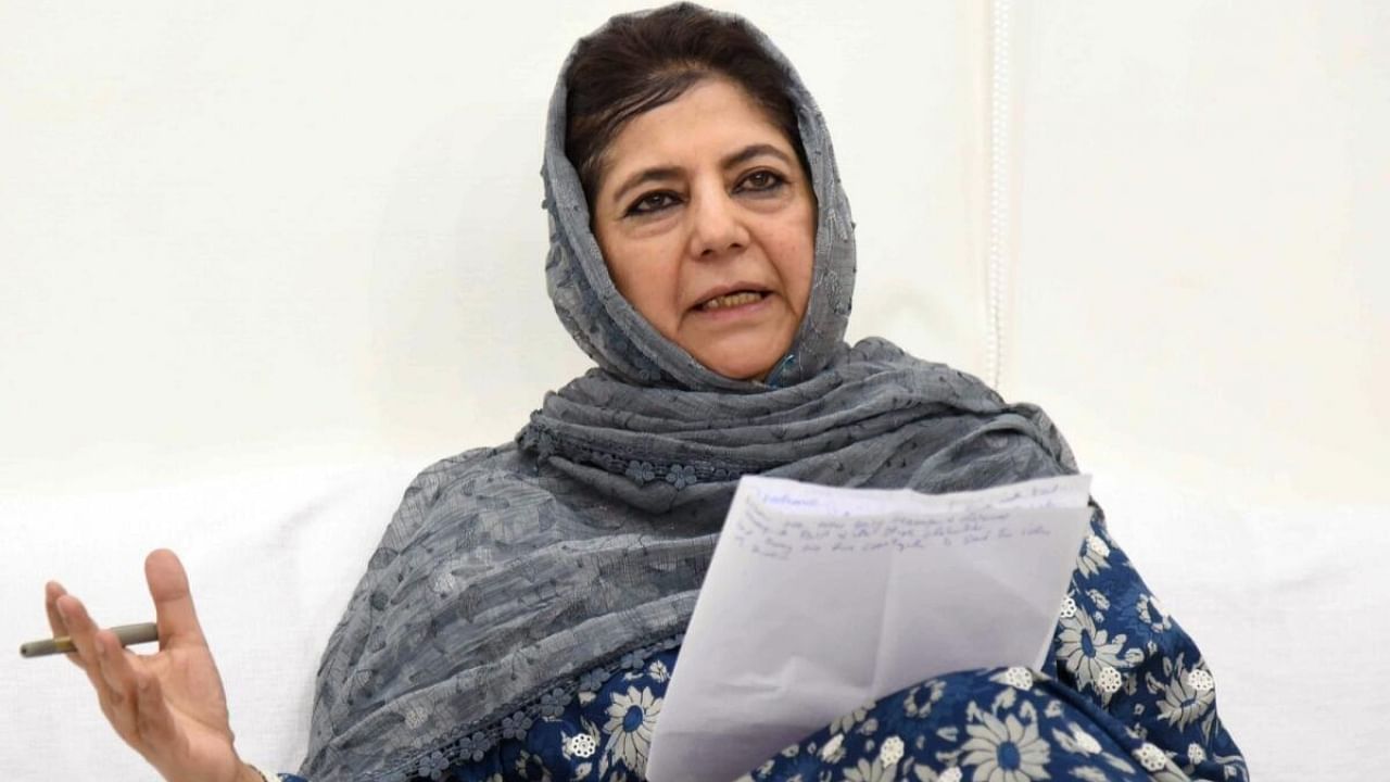 Peoples Democratic Party (PDP) chief Mehbooba Mufti. Credit: IANS Photo