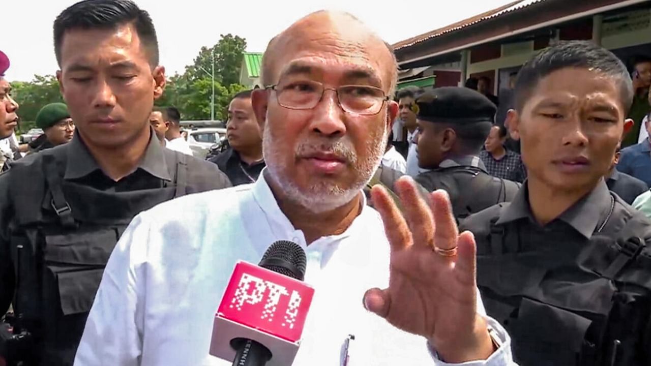 Manipur CM Biren Singh. Credit: PTI Photo