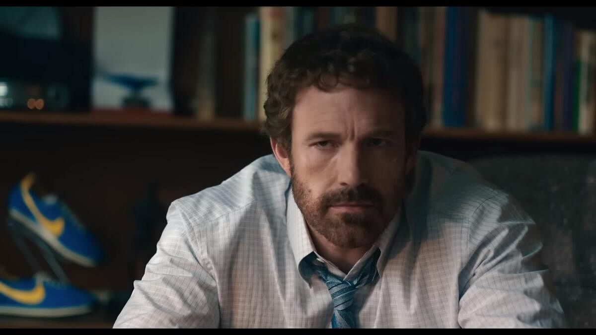 Ben Affleck in 'AIR', which chronicles the Nike story.