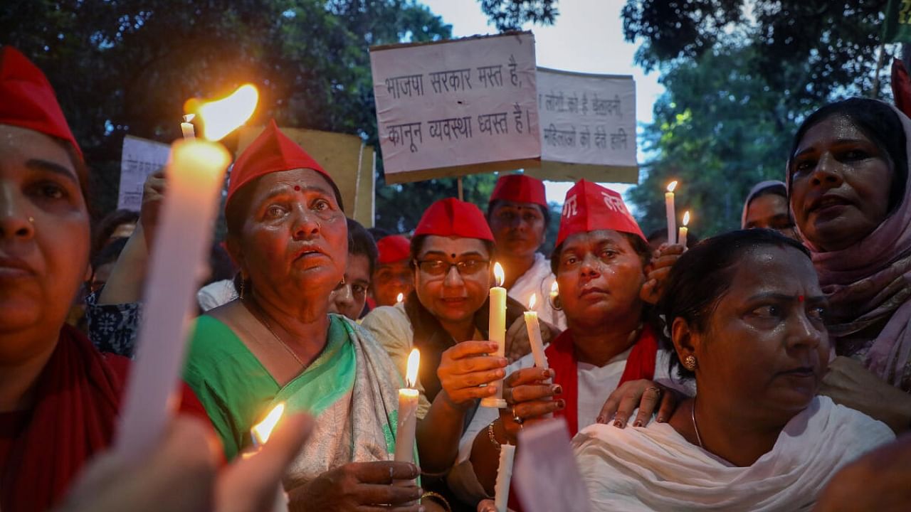 Candle march over the sexual violence against women in Manipur. Credit: PTI File Photo