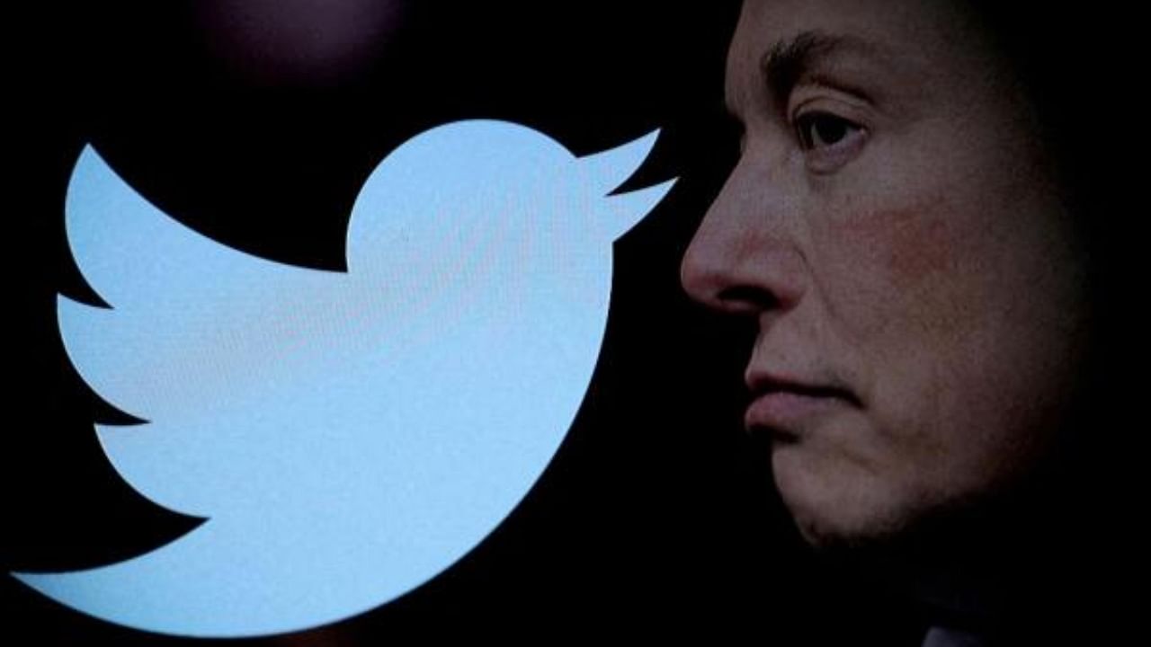 Illustration shows Elon Musk photo and Twitter logo. Credit: Reuters File Photo