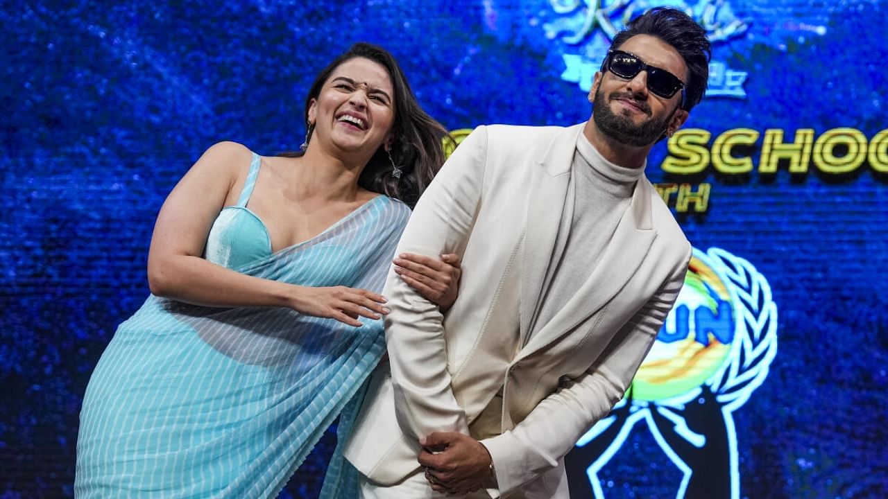 <div class="paragraphs"><p>Actors Alia Bhatt and Ranveer Singh during promotion of the film ‘Rocky Aur Rani Kii Prem Kahaani’, in Mumbai, Friday, July 21, 2023. </p></div>