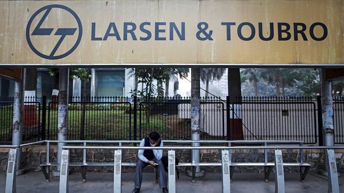 Construction major Larsen & Toubro logo. Credit: Reuters Photo