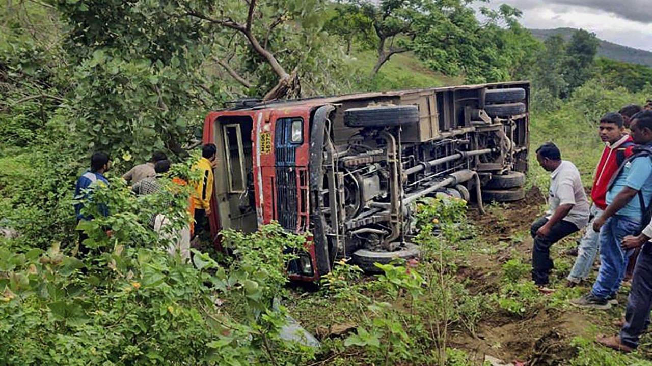 <div class="paragraphs"><p>Representative image of an overturned bus.</p></div>