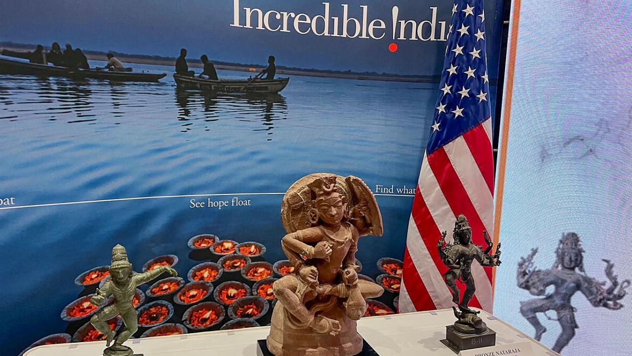  Indian antiquities being repatriated by the US to India. Credit: PTI File photo