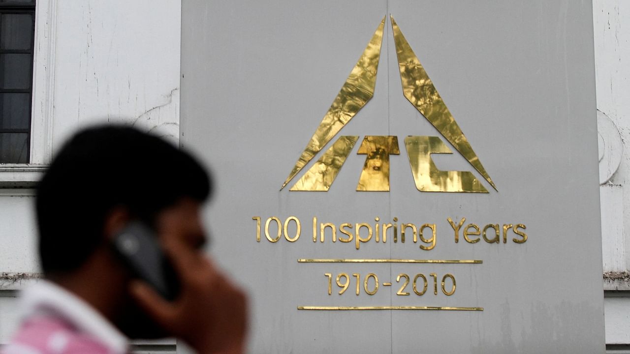 A man walks past the ITC logo. Credit: Reuters File Photo