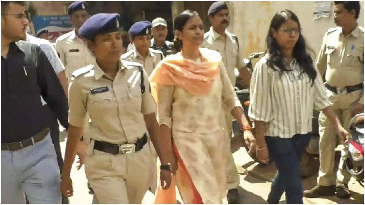  Enforcement Directorate (ED) officials arrest IAS officer Ranu Sahu in Chhattisgarh, a day after the central agency conducted raids at her premises in connection with a money laundering case, Saturday, July 22, 2023. Credit: PTI Photo