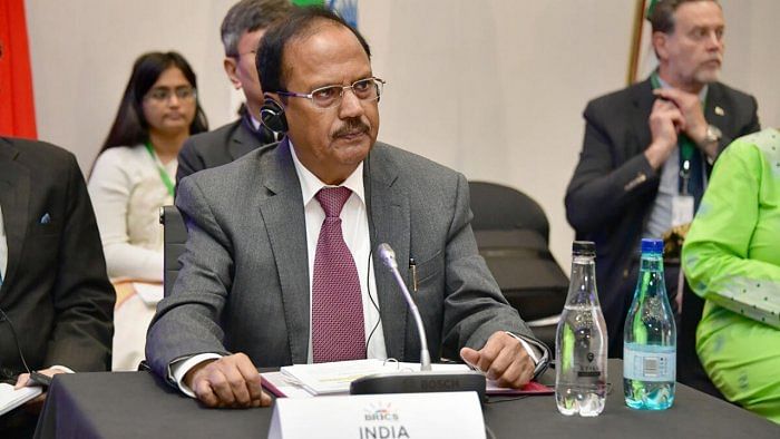 NSA Ajit Doval attends the BRICS National Security Advisors' meeting, in Johannesburg, South Africa, Monday, July 24, 2023. Credit: PTI Photo