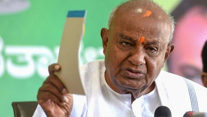 Former Prime Minister H D Deve Gowda. Credit: PTI File Photo