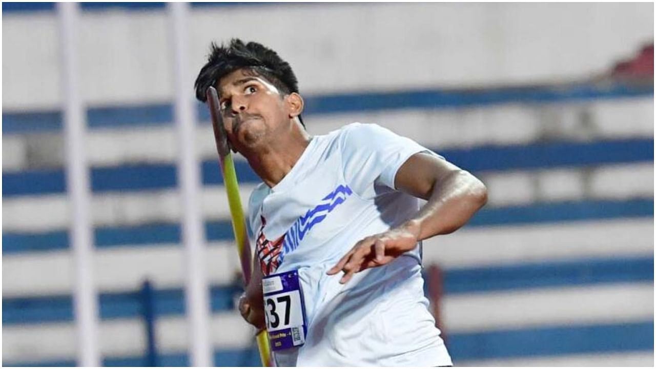Manu, considered strong a medal hope at every competition he enters, won silver with an 81.01m effort at the Asian Athletics Championships in Bangkok around 10 days ago. Credit: DH File Photo