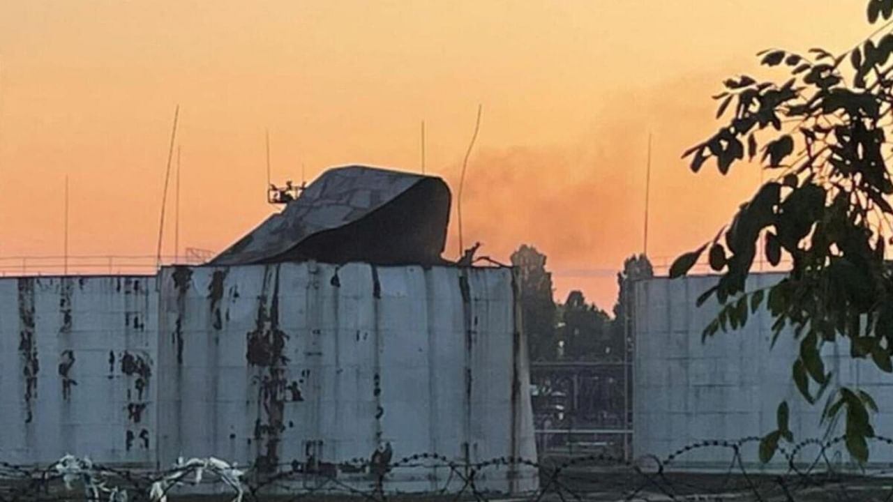 Storage tanks damaged by a Russian drone strike are seen in a sea port, amid Russia's attack on Ukraine, in Odesa Region, Ukraine July 24, 2023. Credit: Reuters/Representational image