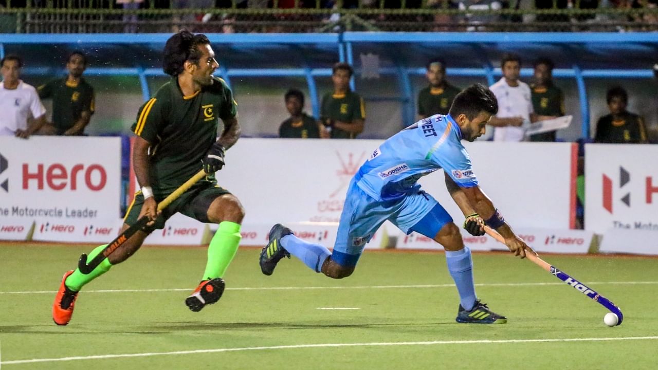 The Pakistan hockey team in action against India. Credit: PTI File Photo