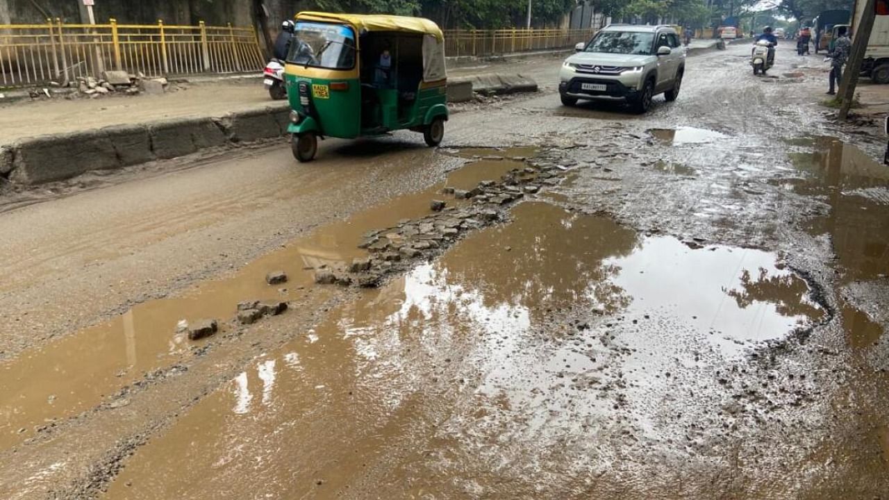 The condition of MEI Road has gone from bad to worse, but engineers show no urgency in fixing these problems. Credit: Special Arrangement