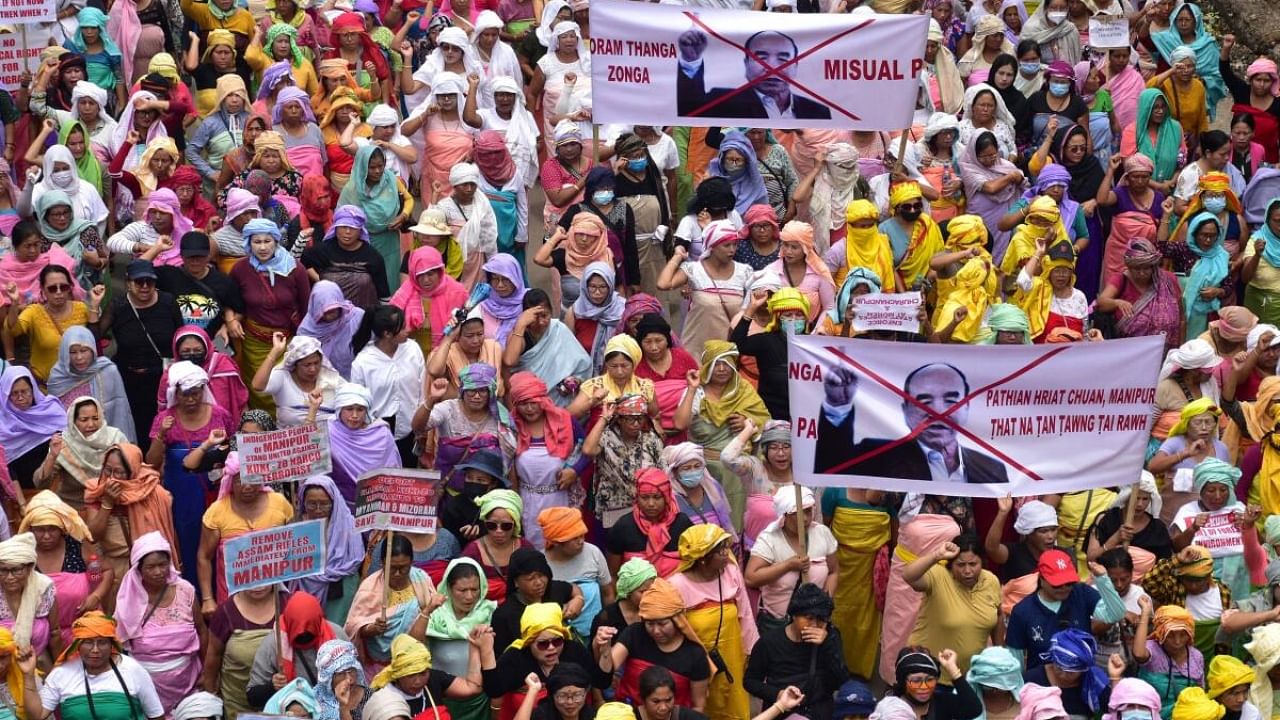 People take part in a mass rally in Meitei dominated Imphal, amidst the conflict with Kuki tribals in the remote northeastern state of Manipur, India, July 29, 2023. Credit: Reuters Photo