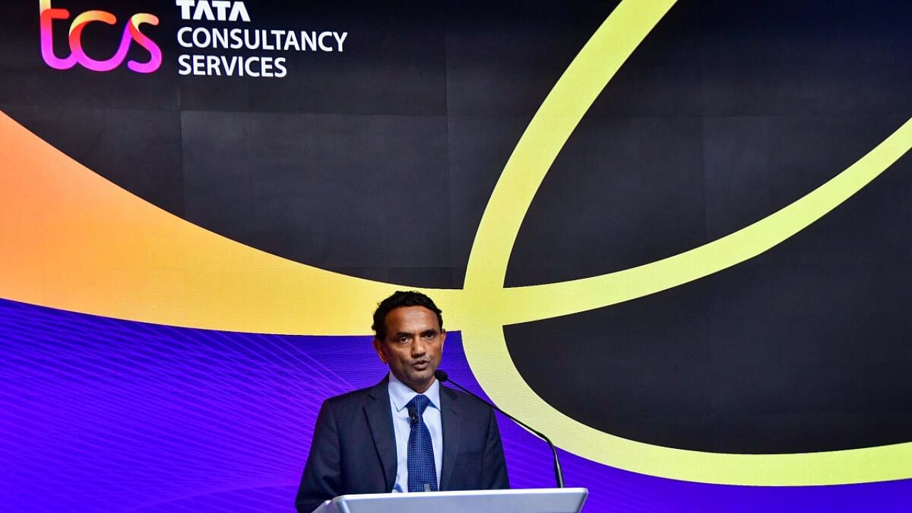 Tata Consultancy Services Ltd CEO K Krithivasan. Credit: PTI Photo