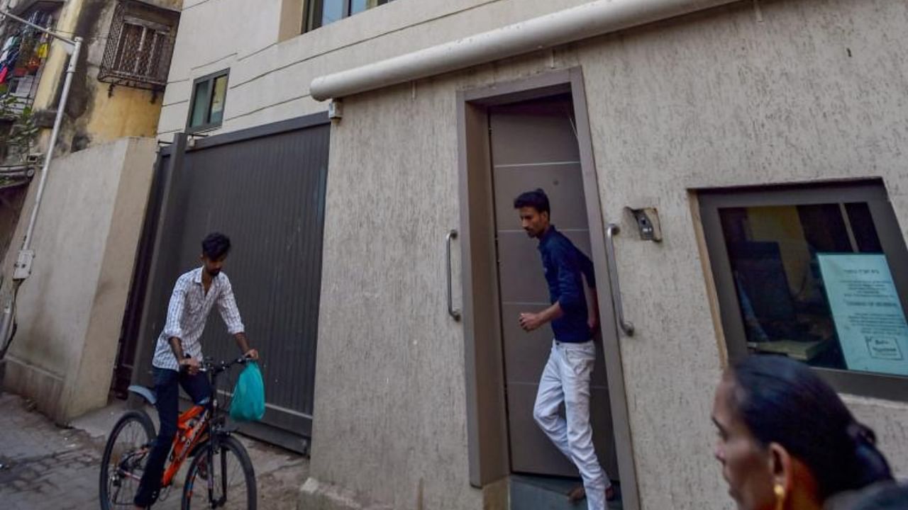 A cyclist rides past Chabad House in the Nariman House Colaba which was targeted during the 26/11 terror attack in 2008, in Mumbai. Credit: PTI File Photo