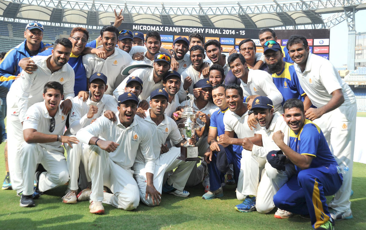 Karnataka won the last of their eight Ranji Trophy titles in 2014-15 season, and only three members, including KL Rahul, are still part of the Karnataka set-up. Credit: DH File Photo