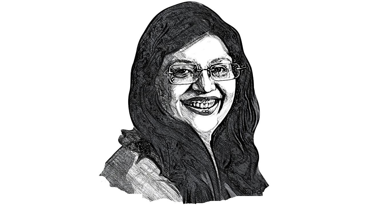 Harini Nagendra: the Azim Premji University Prof prides herself on barking up all trees, right and wrong. Credit: DH illustration