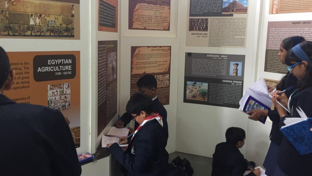 Kids at the Agricultural Sciences Museum in Bengaluru. Credit: Special Arrangement