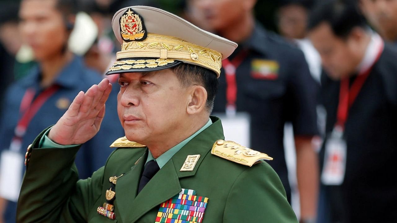 Myanmar junta's chief Senior General Min Aung Hlaing. Credit: Reuters Photo