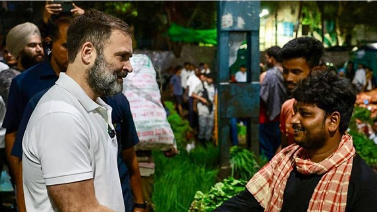 'I met everyone and asked about their work, their problems, rising prices and held discussions with them and learnt about their future aspirations,' he said. Credit: Instagram/@rahulgandhi