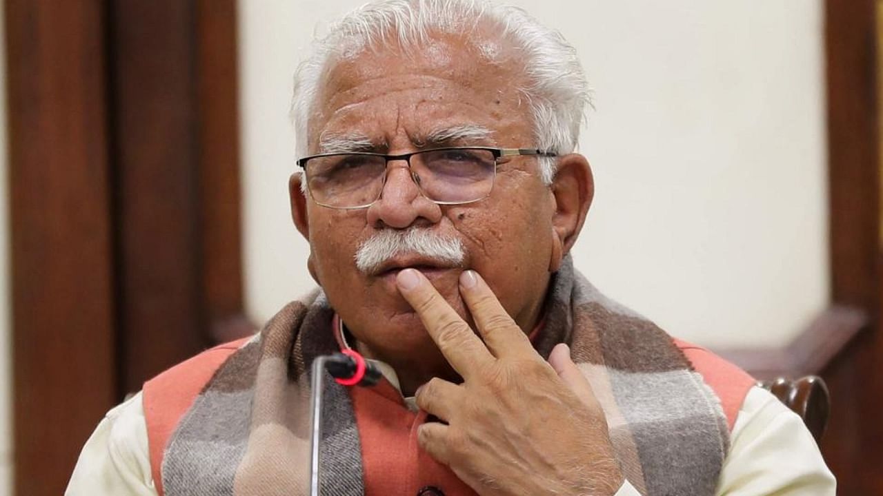 Haryana Chief Minister Manohar Lal Khattar. Credit: PTI Photo